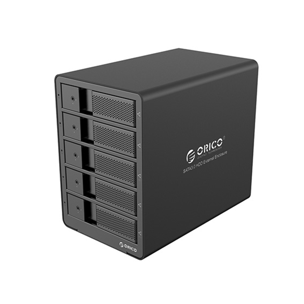 Hộp ổ cứng ORICO 3.5 inch 5 khe cắm SATA 3 USB 3.0 Type B - 9558U3-BK