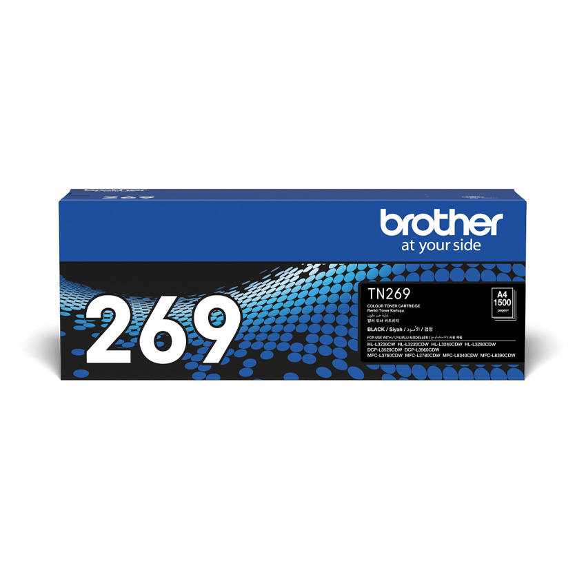 Mực Brother TN269BK (Mực đen cho máy HL-L3240CDW/HL-L3280CDW/DCP-L3560CDW/MFC-L3760CDW/MFC-L8340CDW - 1.500 trang)