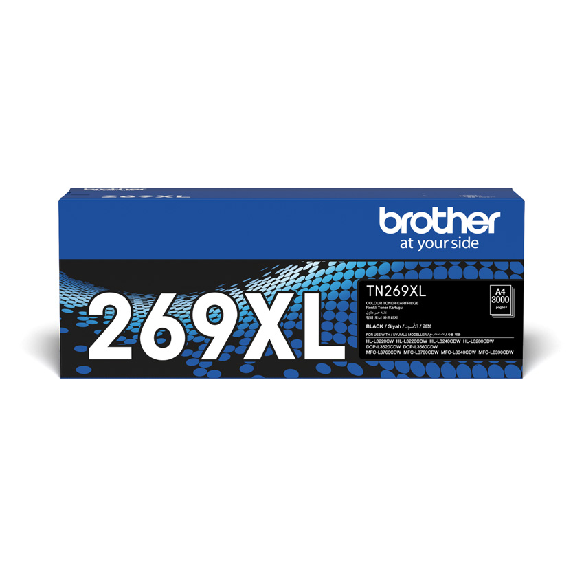 Mực Brother TN269XLBK (Mực đen cho máy HL-L3240CDW/HL-L3280CDW/DCP-L3560CDW/MFC-L3760CDW/MFC-L8340CDW - 3.000 trang)