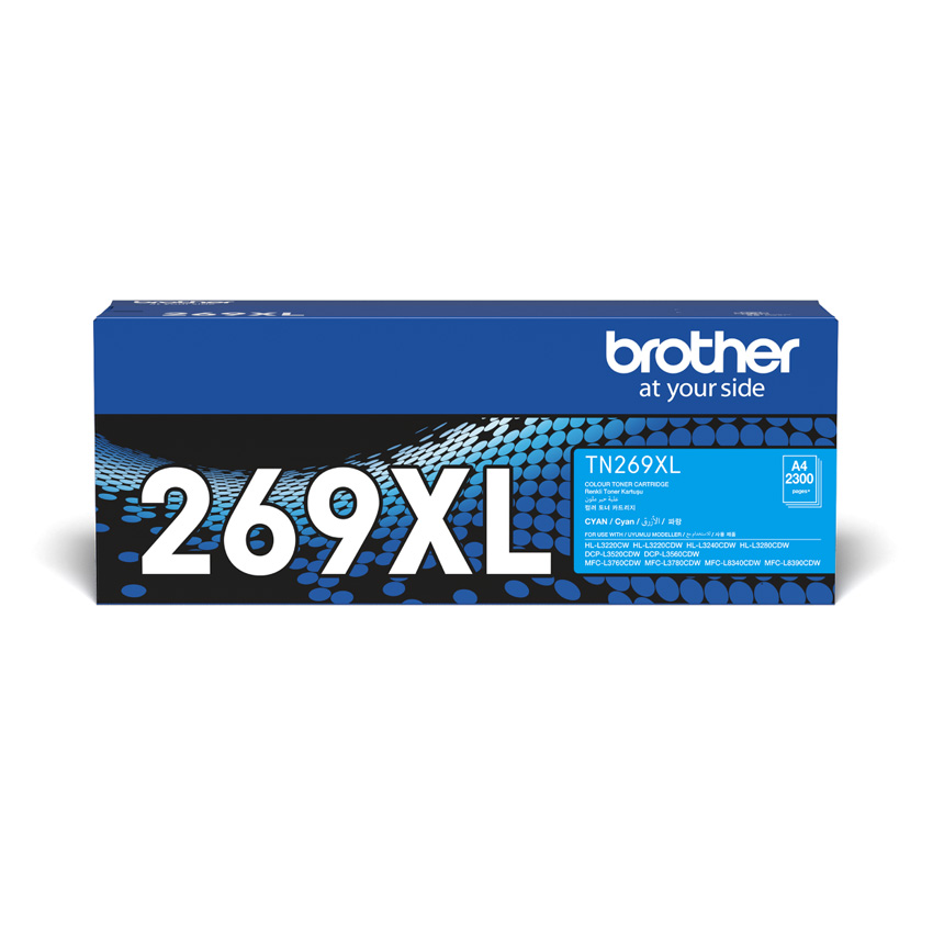 Mực Brother TN269XLC (Mực màu cho máy HL-L3240CDW/HL-L3280CDW/DCP-L3560CDW/MFC-L3760CDW/MFC-L8340CDW - 2.300 trang)