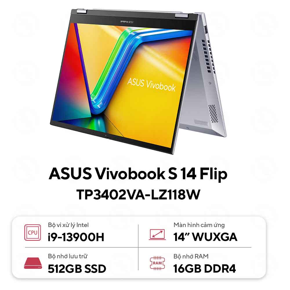 Laptop Asus Vivobook S 14 Flip TP3402VA-LZ118W (Hàng Giá Sốc)