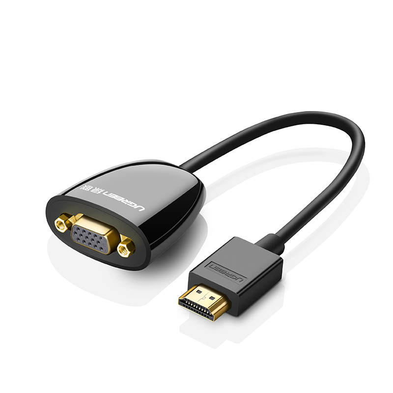 Cáp chuyển đổi HDMI to VGA ( không Audio )chính hãng Ugreen 40253 cao cấp (Hàng giá sốc)