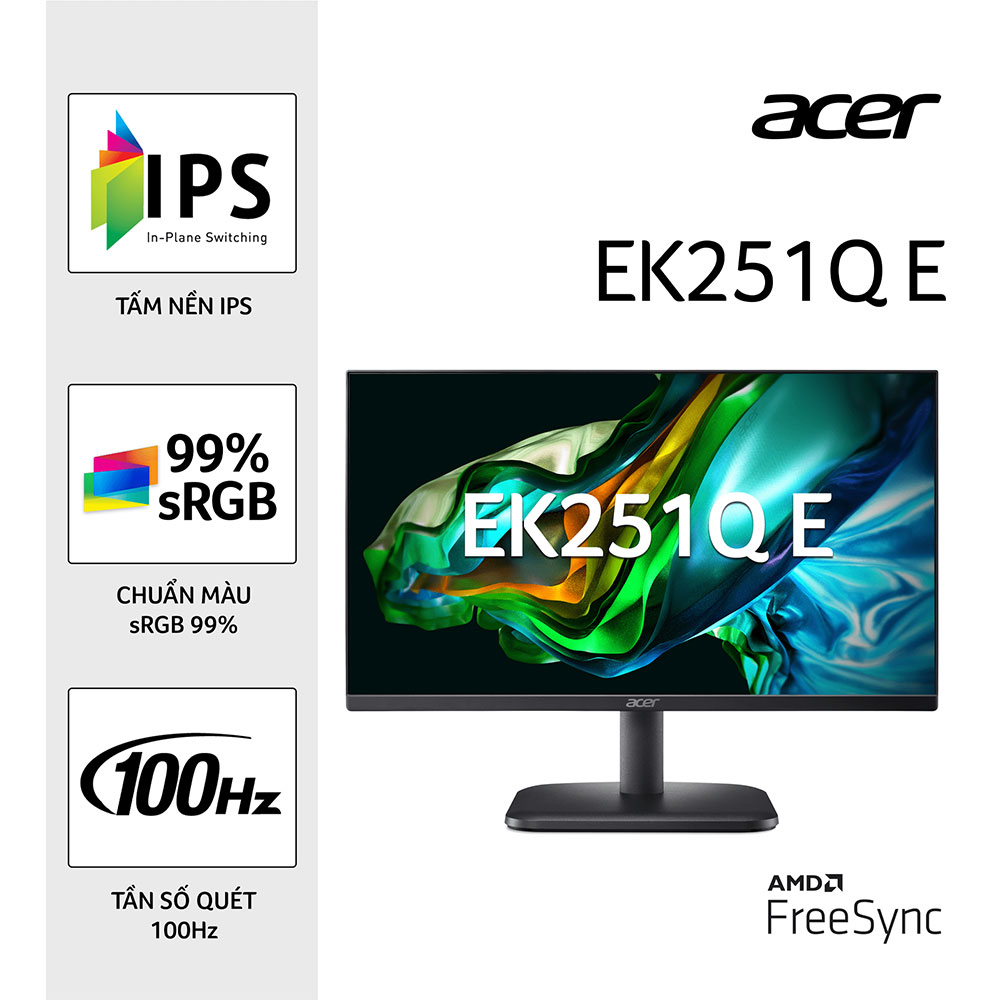 MÀN HÌNH ACER EK251Q E UM.KE1SV.E01 (24.5 INCH - FHD - IPS - 100HZ - 1MS)