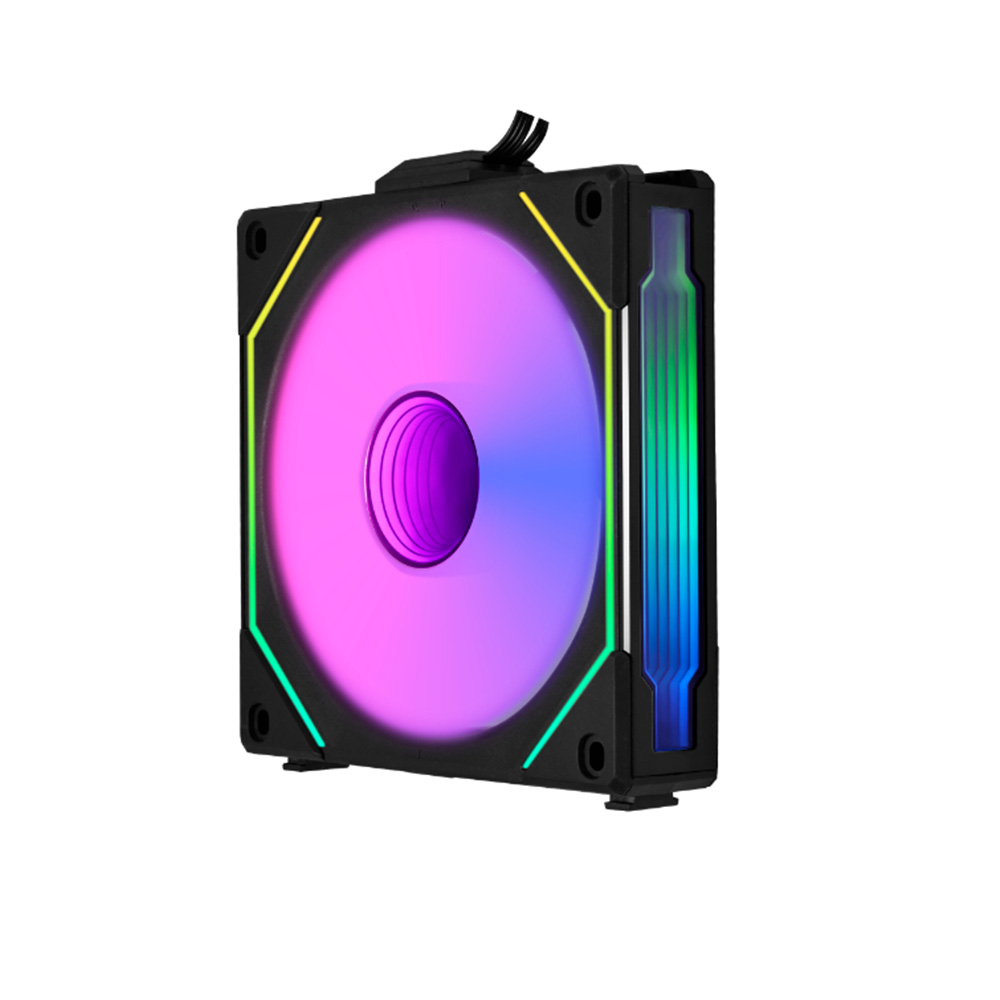 FAN CASE LIAN LI UNI FAN INFINITY 140 SINGLE BLACK REVERSE BLADE ( FAN 14CM, LED VÔ CỰC, ĐẢO CHIỀU)