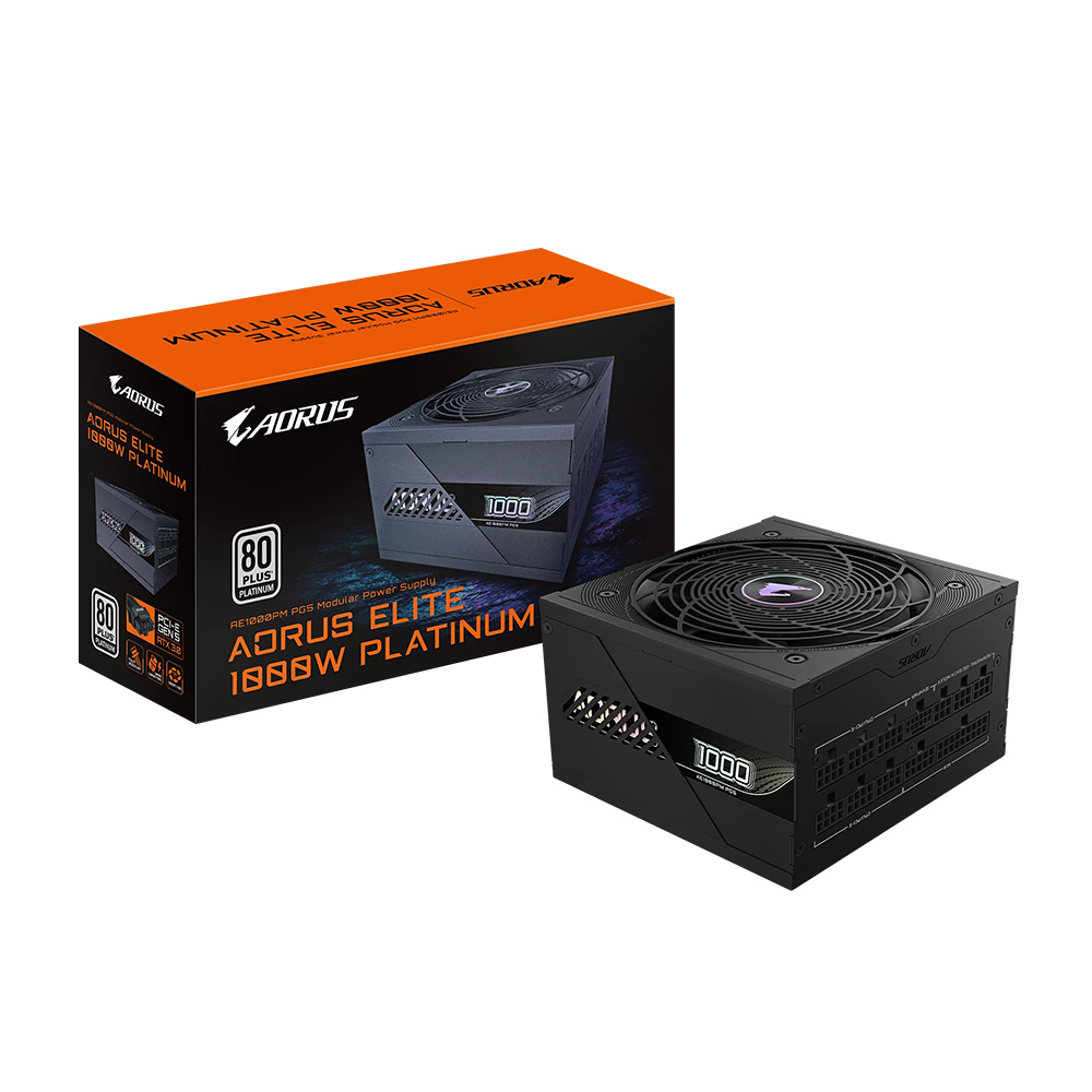 NGUỒN GIGABYTE AORUS ELITE GP-AE1000PM PG5 ( 1000W, PLATINUM, ATX 3.0, PCIE 5.0)