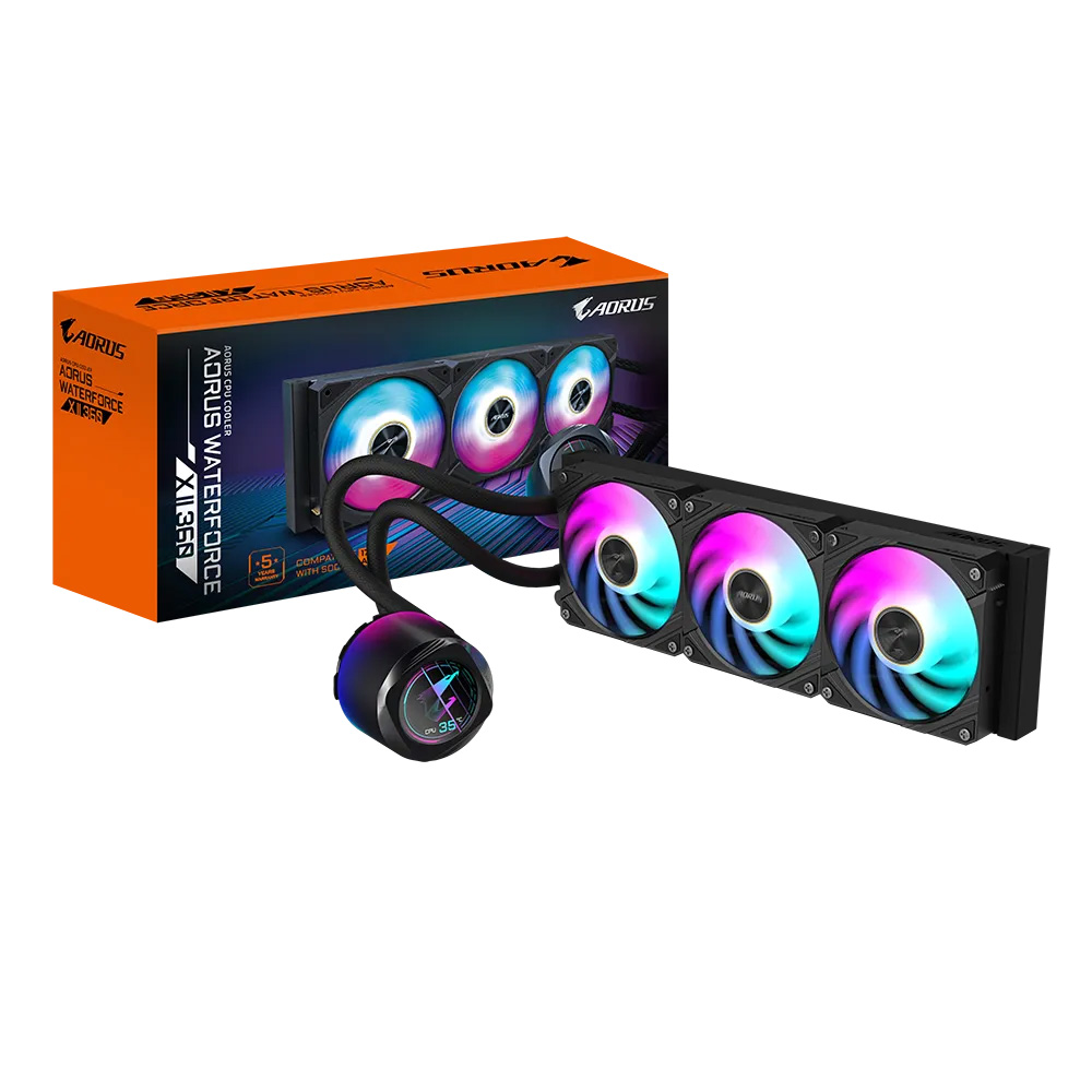 TẢN NHIỆT NƯỚC GIGABYTE AORUS WATERFORCE X II 360 ( MÀN HÌNH LCD)