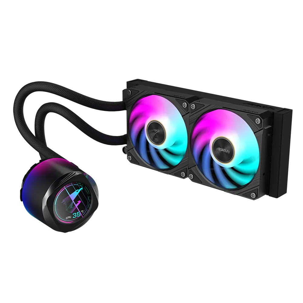 TẢN NHIỆT NƯỚC GIGABYTE AORUS WATERFORCE X II 240 ( MÀN HÌNH LCD)