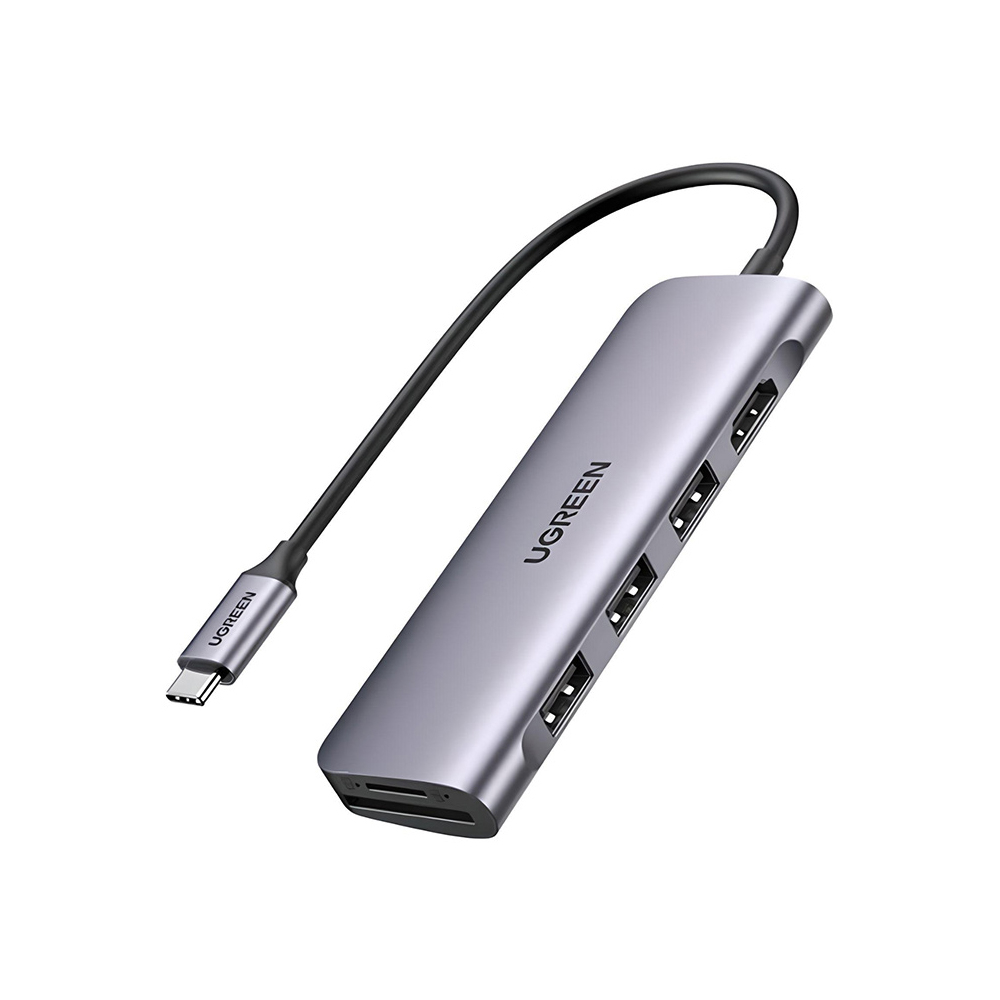 BỘ CHUYỂN ĐỔI USB-C SANG 2*USB 3.0+HDMI, SD TF HỖ TRỢ 4K UGREEN (60383)