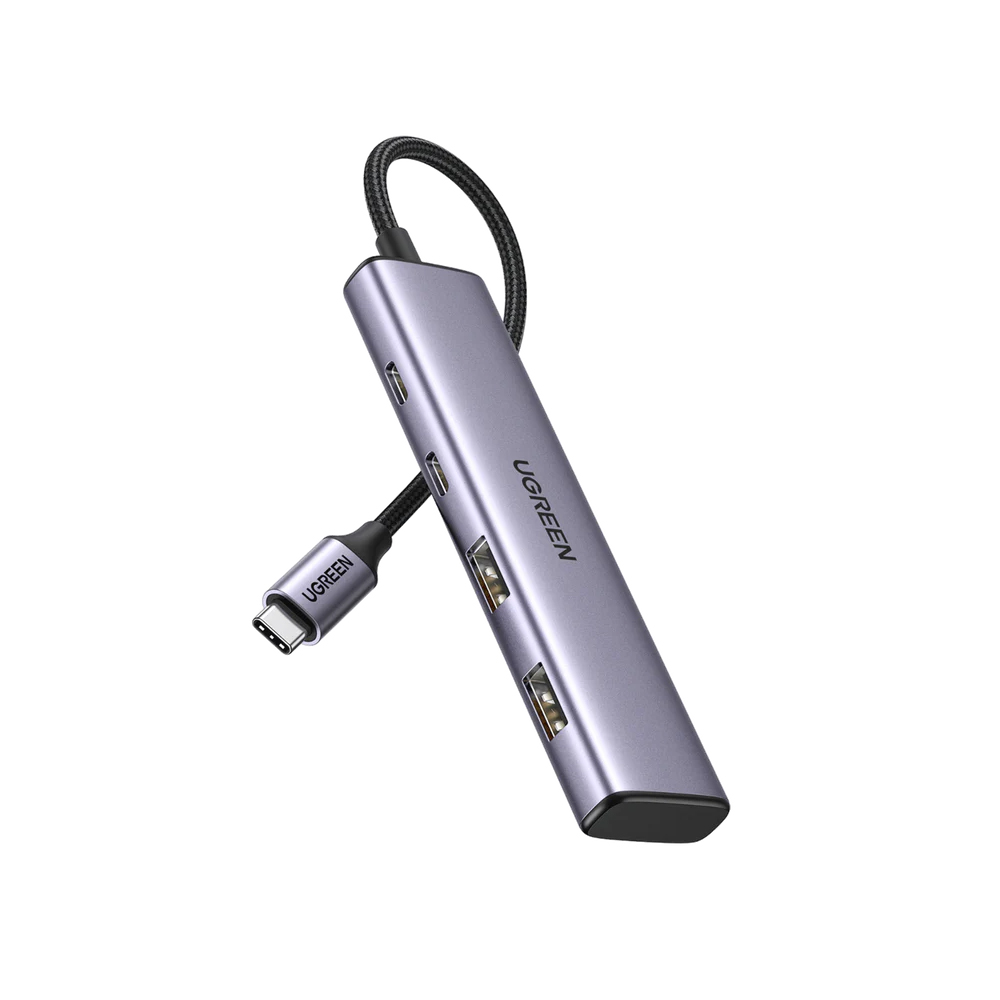 BỘ CHIA HUB USB-C 2 CỔNG VÀ USB 3.0 2 CỔNG, MÀU GHI UGREEN (15395)