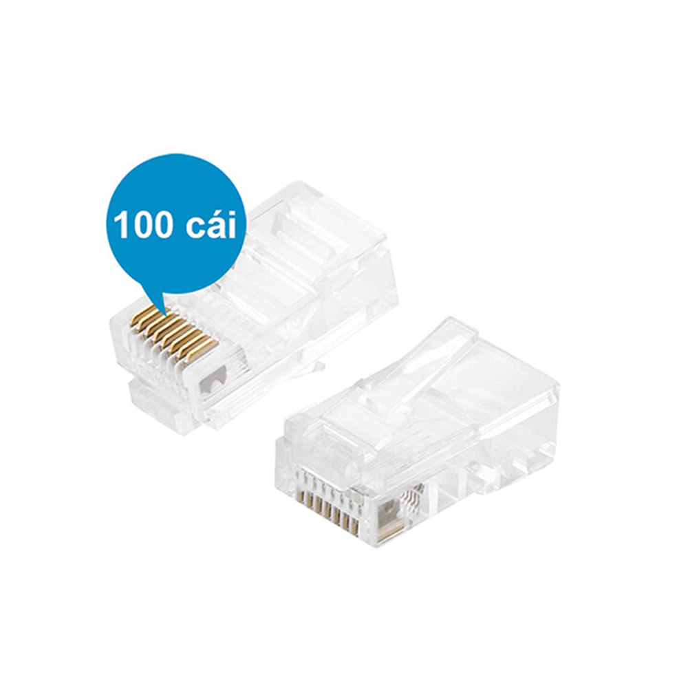 HẠT MẠNG RJ45 CAT5E 100C/TÚI CHÍNH HÃNG UGREEN 50246