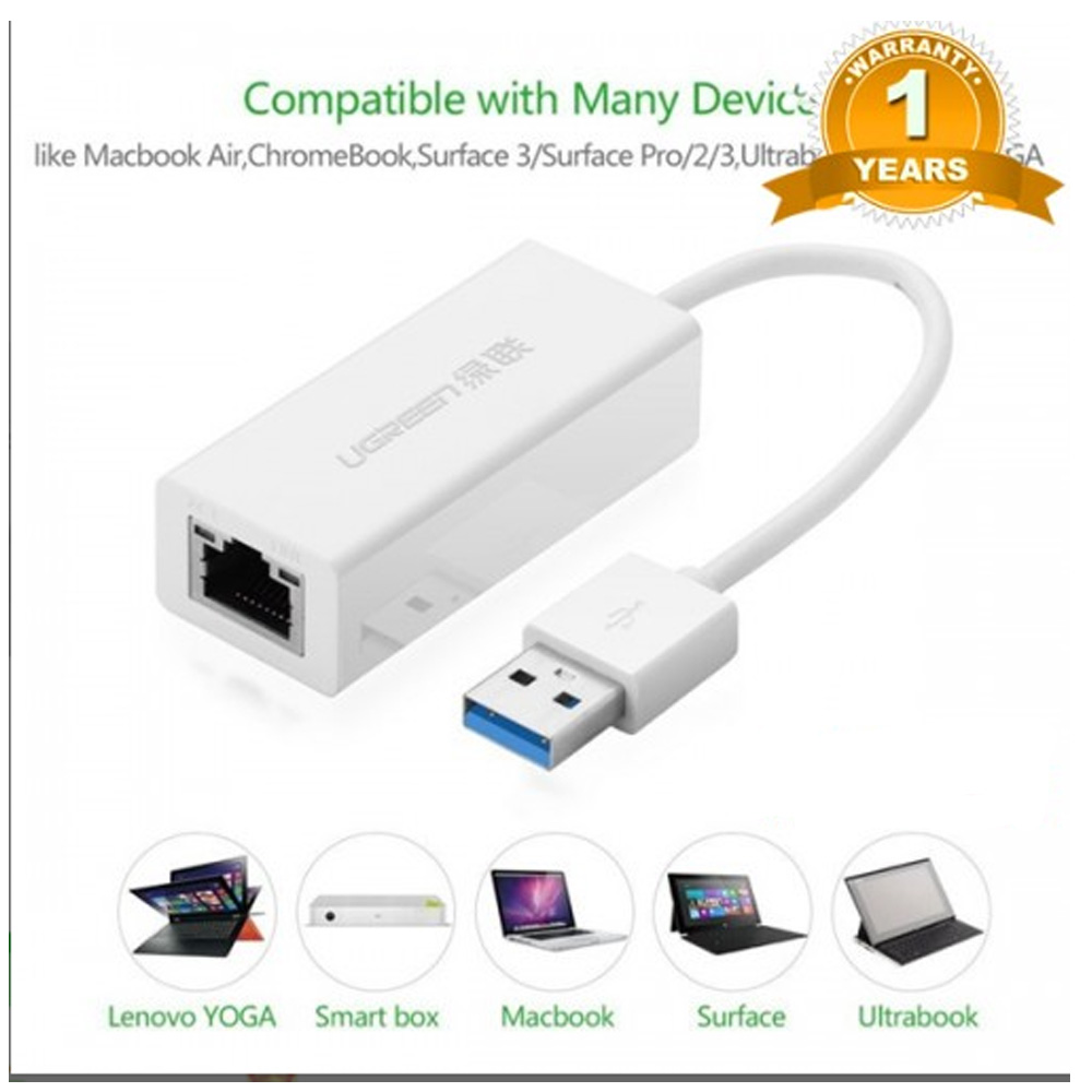 CÁP CHUYỂN USB 3.0 TO LAN UGREEN 20255