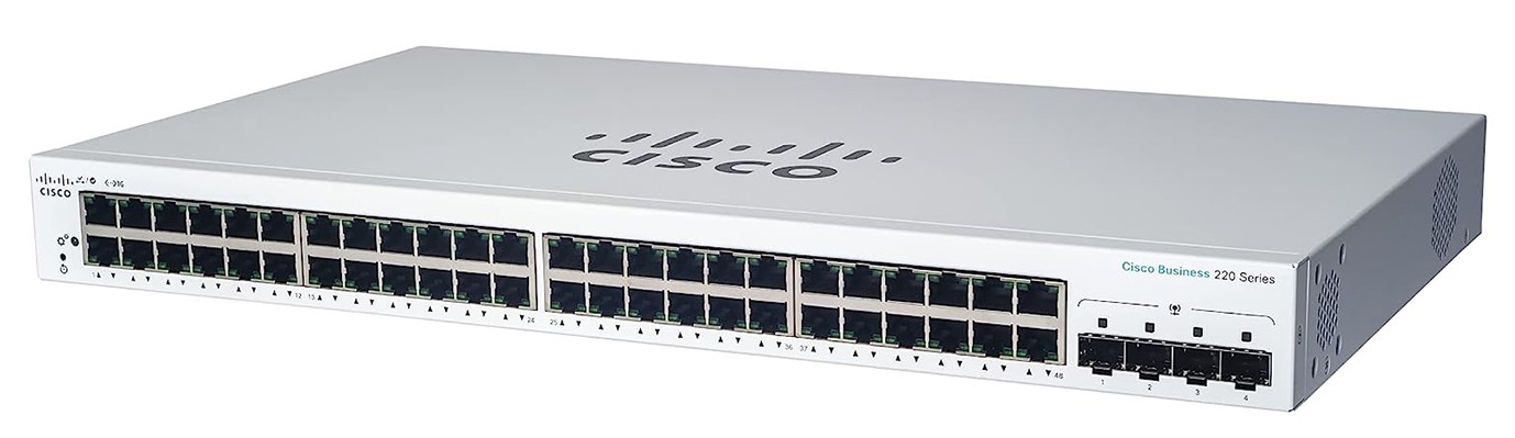 THIẾT BỊ CHIA MẠNG SWITCH CISCO CBS220-24T-4G-EU BUSINESS 24 PORTS 1GE, 4 PORTS 1G SFP UPLINK