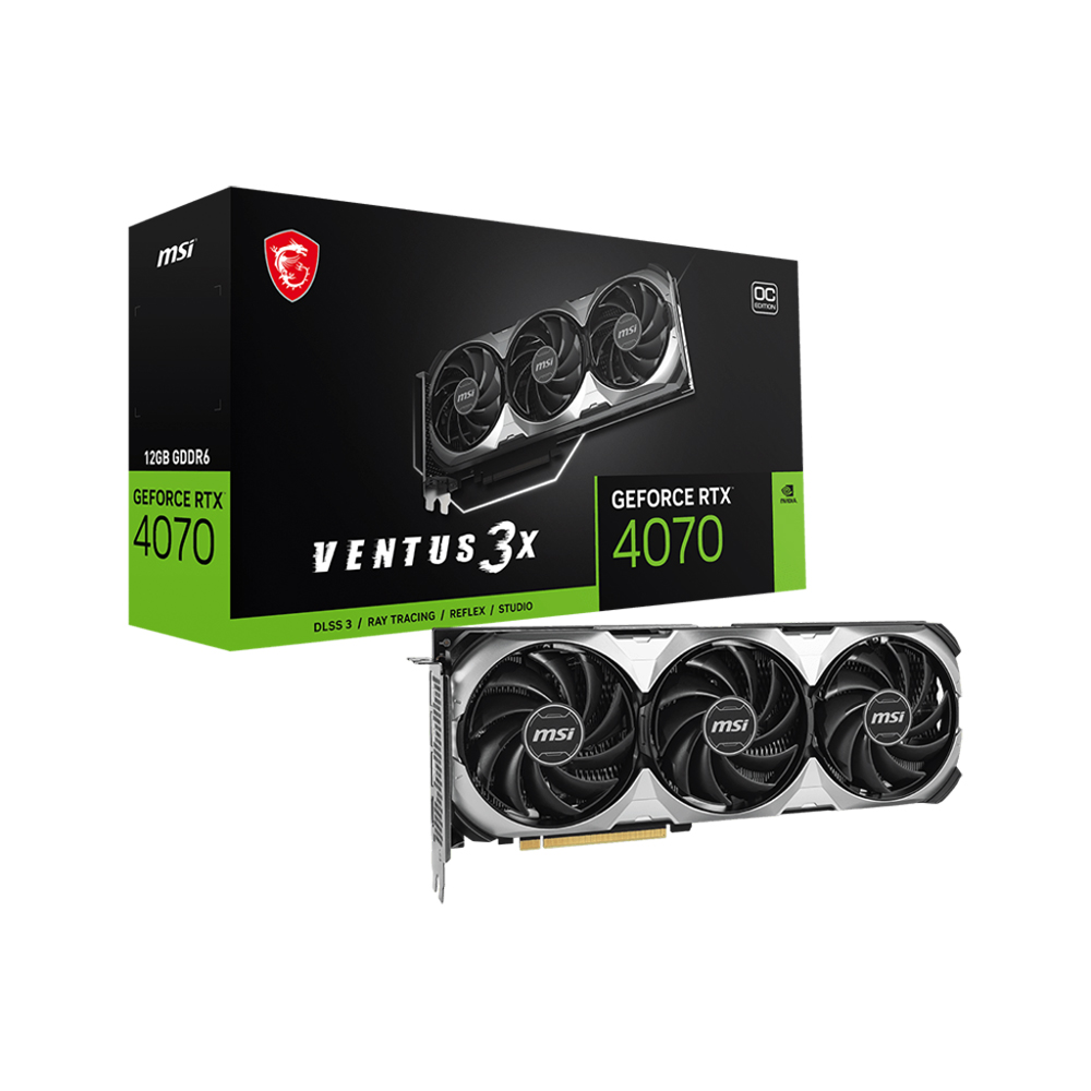 VGA MSI RTX 4070 VENTUS 3X E1 12GB OC