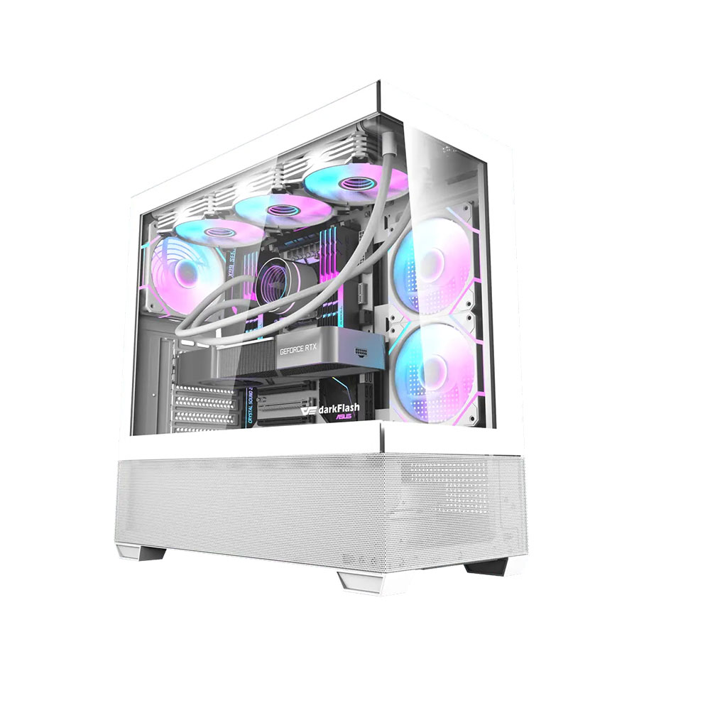 Vỏ Case Darkflash DS900 AIR White 4F (ATX, 4 Fan ARGB, Màu Trắng) Xả Kho