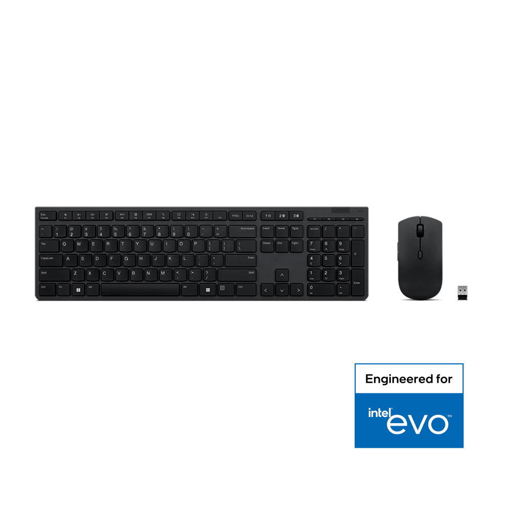 LENOVO PROFESSIONAL WIRELESS RECHARGEABLE COMBO KEYBOARD AND MOUSE-US ENGLISH (4X31K03931)