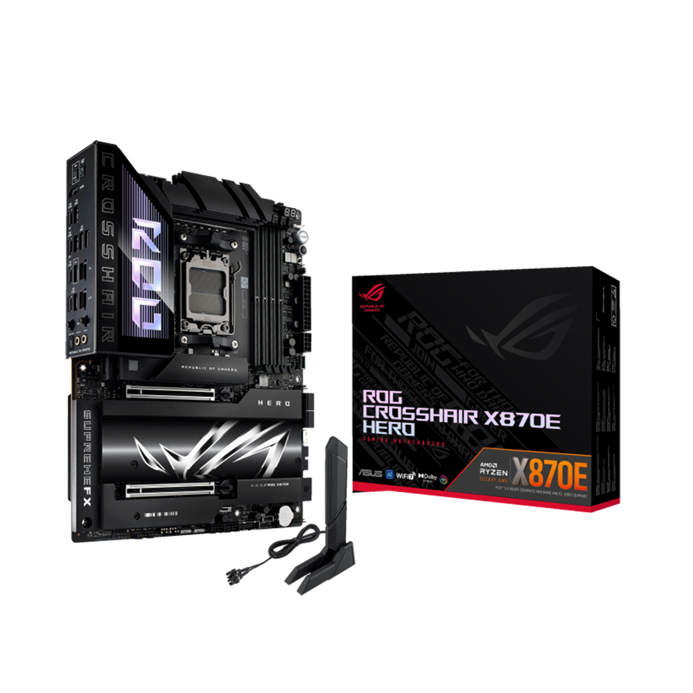MAINBOARD ASUS CROSSHAIR X870E HERO DDR5 (WIFI+BLUETOOTH)
