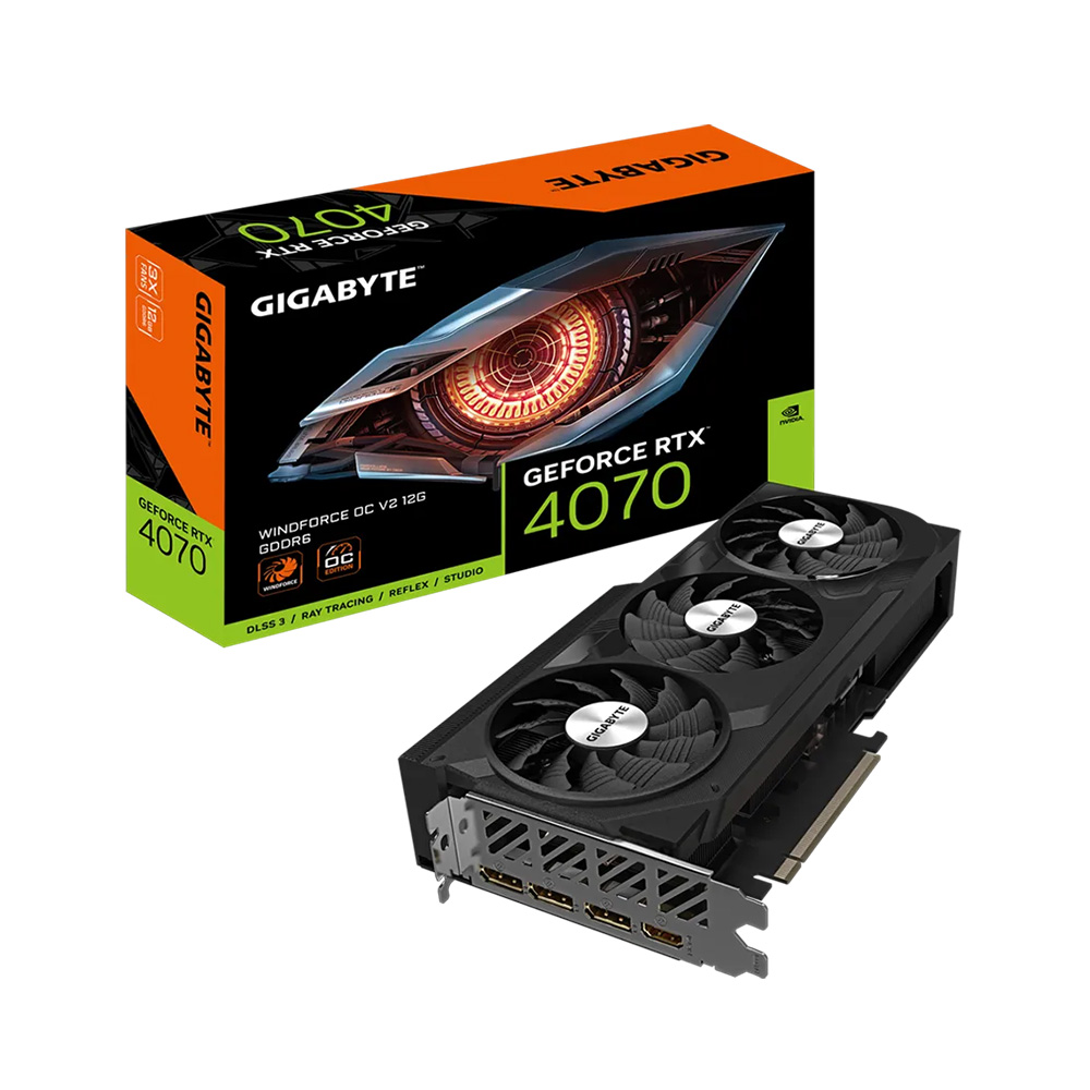 VGA GIGABYTE RTX 4070 WINDFORCE OC V2 12GB (N4070WF3OCV2-12GD)