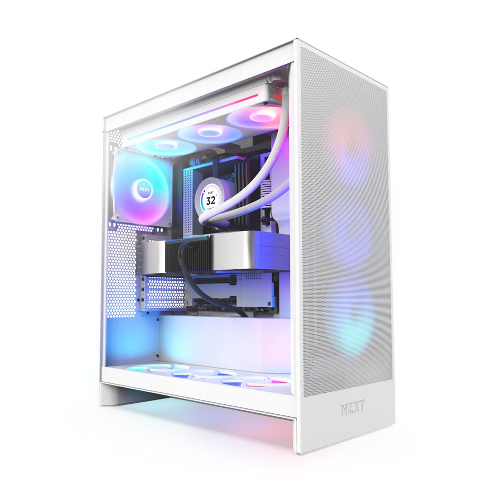 VỎ CASE NZXT H7 FLOW RGB (2024) ALL WHITE (CM-H72FW-R1) ATX, 3 FAN RGB