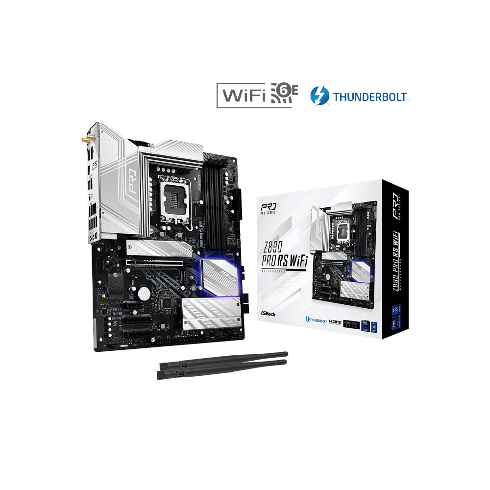 MAINBOARD ASROCK Z890 PRO RS WIFI DDR5 (WIFI+BLUETOOTH+THUNDERBOLT 4)