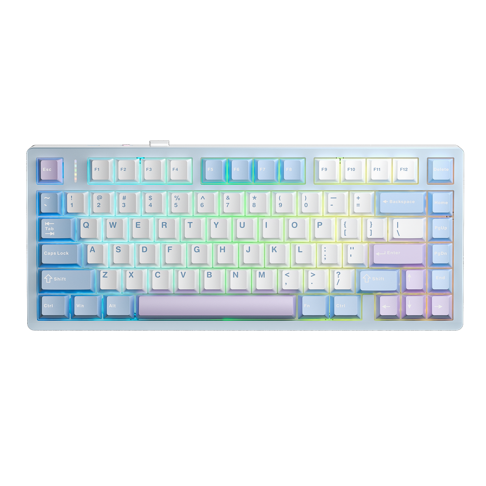 Bàn phím cơ AULA M75 3 Mode Iced Berry Purple Fire V2 switch