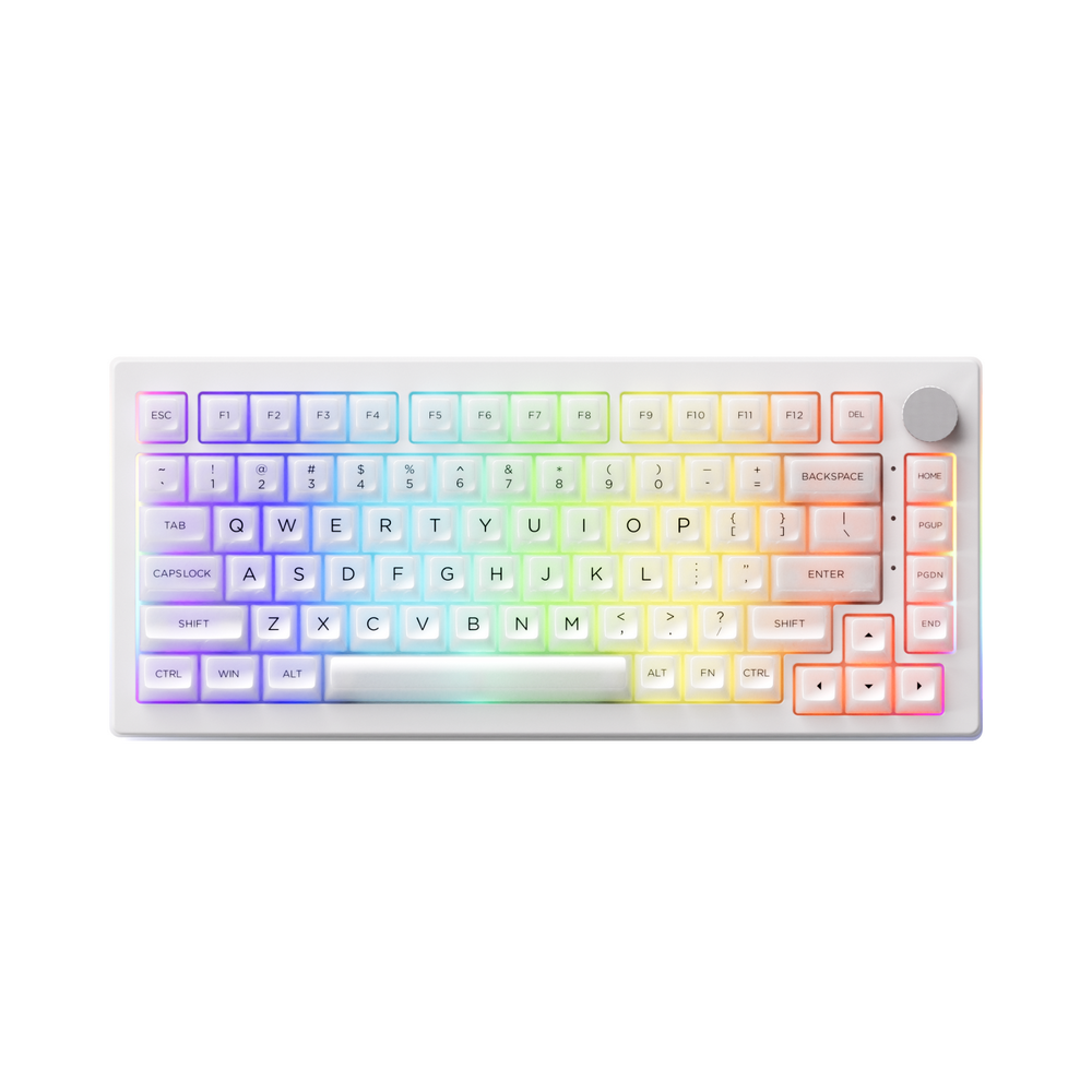 BÀN PHÍM CƠ AKKO 5075B PLUS MULTI-MODES TRANSPARENT ASA WHITE AKKO PIANO PRO SWITCH