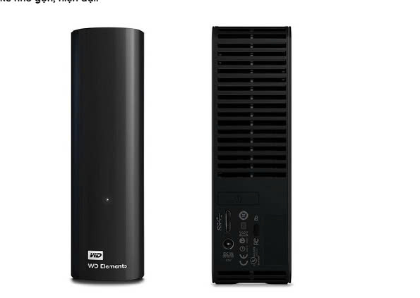 Ổ CỨNG GẮN NGOÀI HDD WD ELEMENTS 3.5" 20TB USB3.0 -WDBBKG0200HBK-SESN, MÀU ĐEN