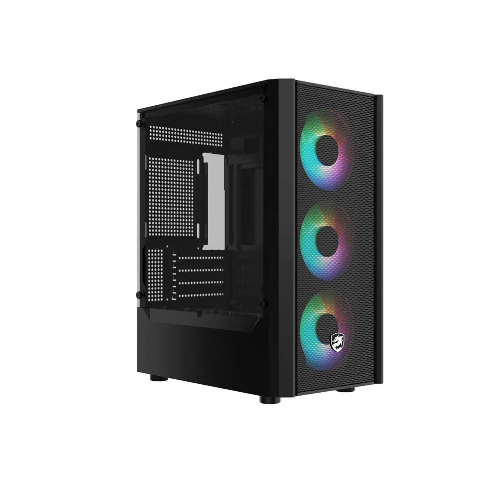 VỎ MÁY TÍNH VITRA CRUISE AX3 BLACK 3FAN RGB / TOP RAD240