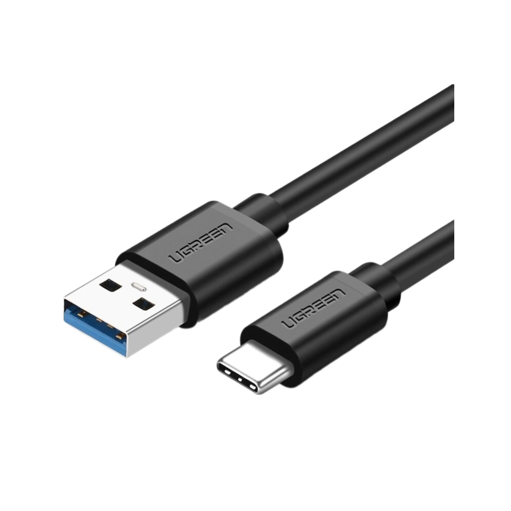 Cáp dữ liệu USB 3.0 sang USB-C, màu đen, truyền dữ liệu giữa máy tính và điện thoại dài 1.5M Ugreen (20883)