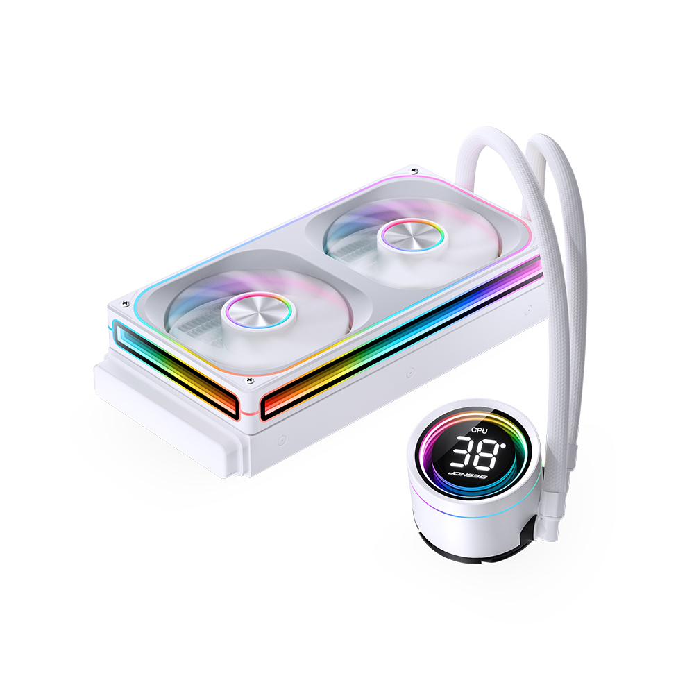 TẢN NHIỆT NƯỚC AIO JONSBO TH-240 WHITE (ARGB, HIỂN THỊ NHIỆT ĐỘ)