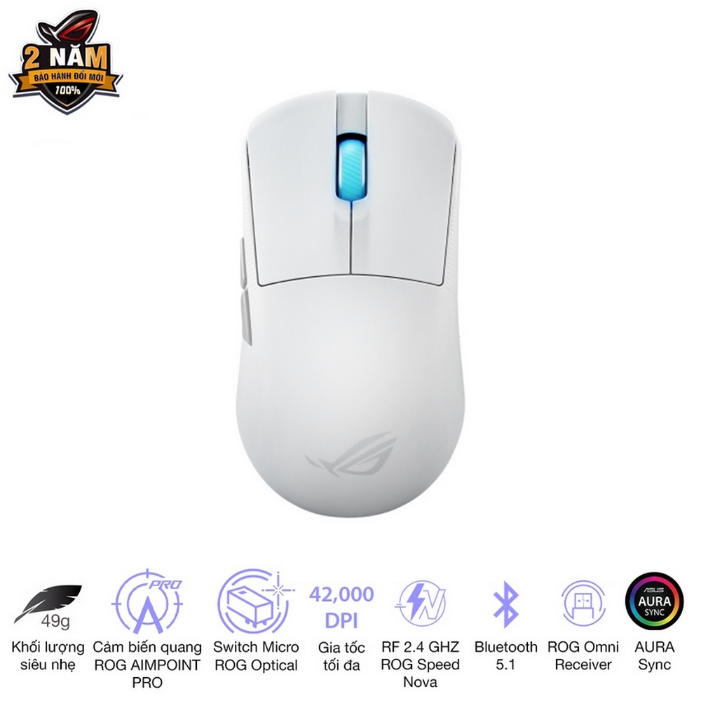 Chuột Asus ROG Harpe Ace Mini Wireless White