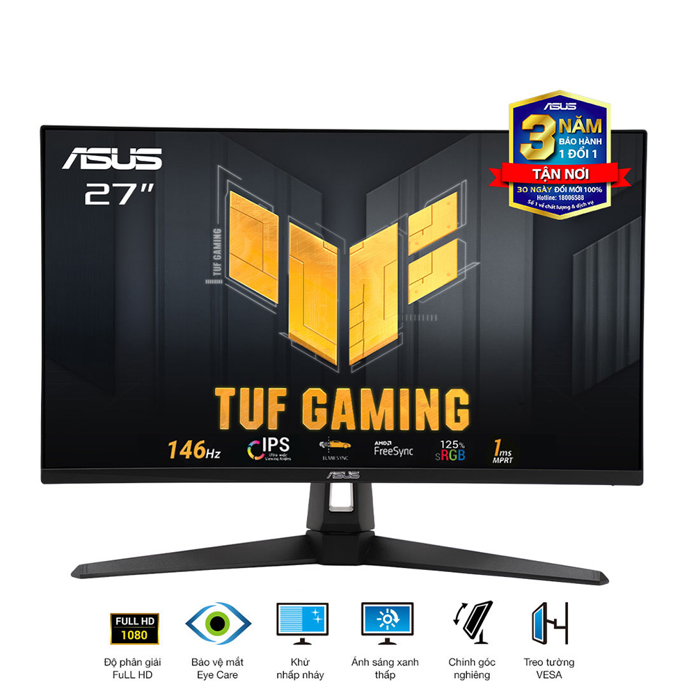 MÀN HÌNH GAMING ASUS TUF GAMING VG279QE5A (27 INCH - FHD - IPS - 146HZ - 1MS - SPEAKER)