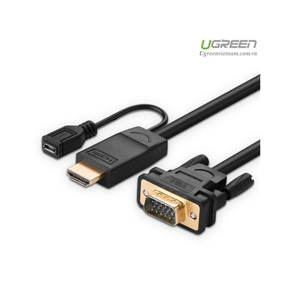 Cáp chuyển HDMI sang VGA dài 1M5 cao cấp Ugreen 30449