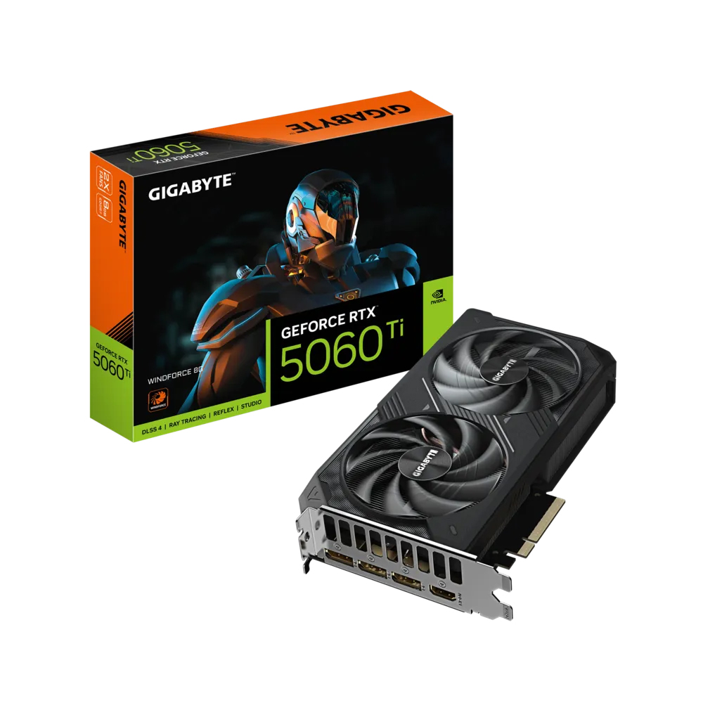 VGA Gigabyte RTX 5060 Ti Windforce 8GB GDDR7 (N506TWF2-8GD)