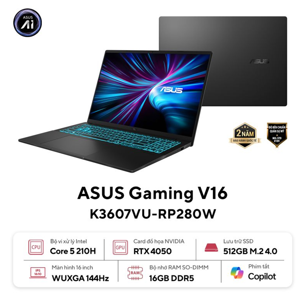 Laptop ASUS Gaming V16 K3607VU-RP280W