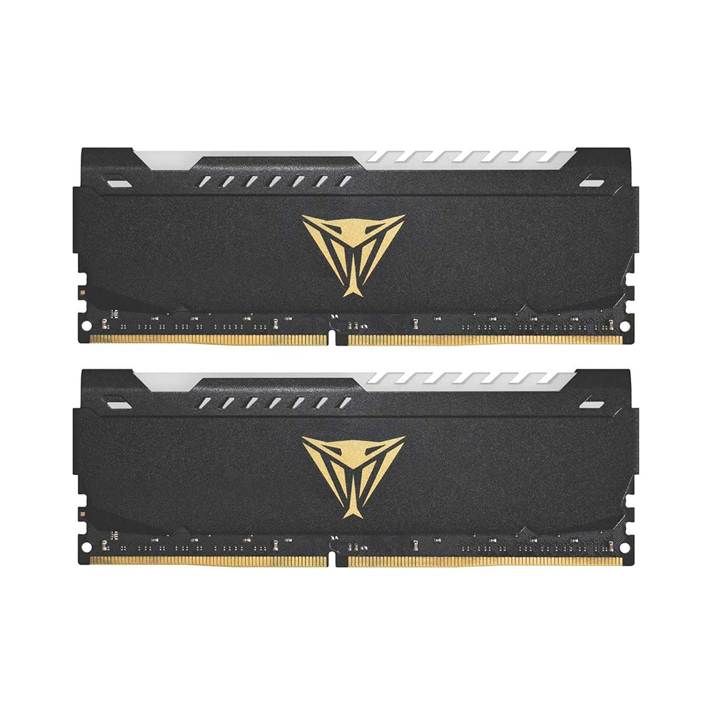 Ram PC Patriot Viper STEEL RGB BLACK 32GB (16GBx2) DDR4 bus 3200 CAS18  (PVSR432G320C8K)