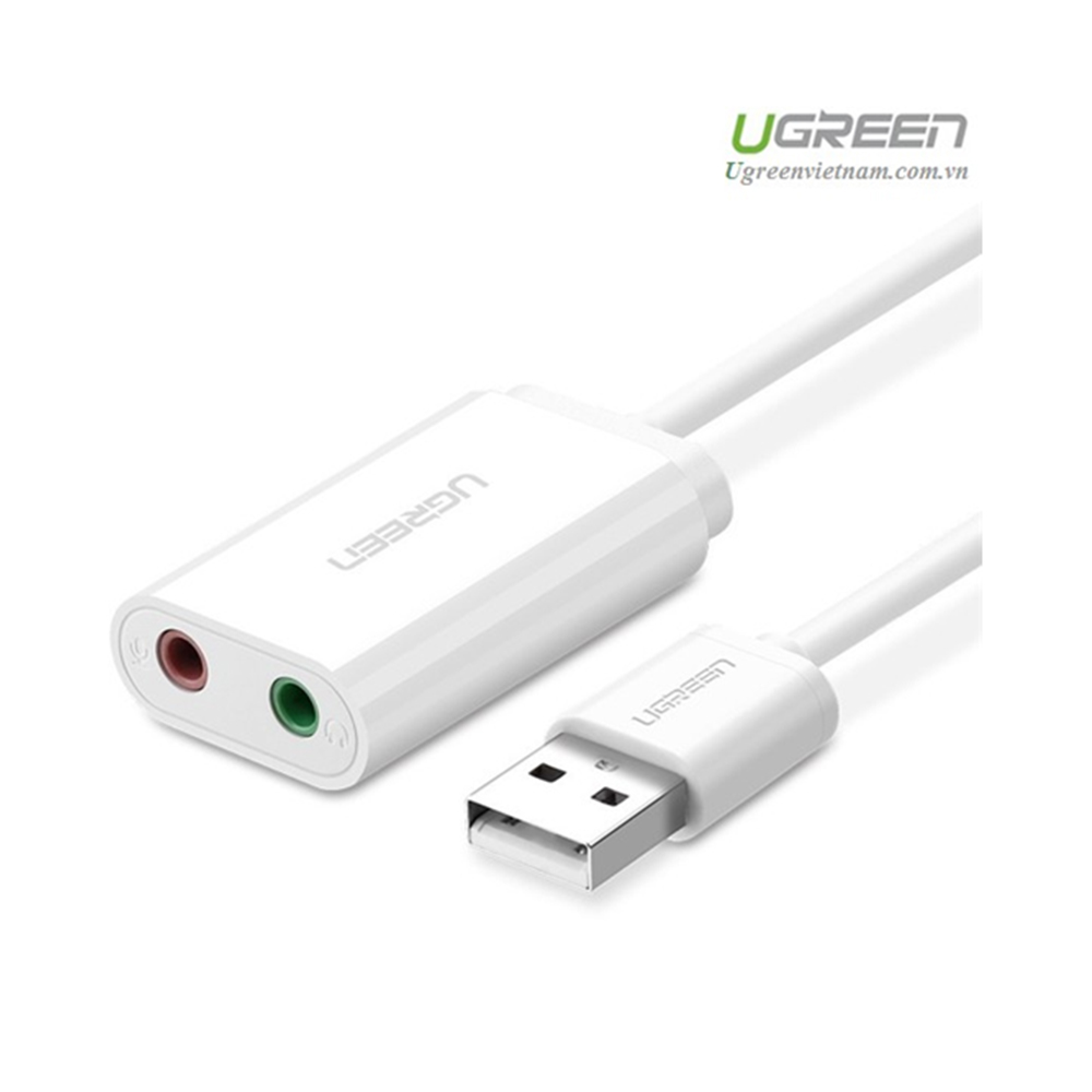 Card sound USB 2.0 to 3.5mm chính hãng Ugreen 30143