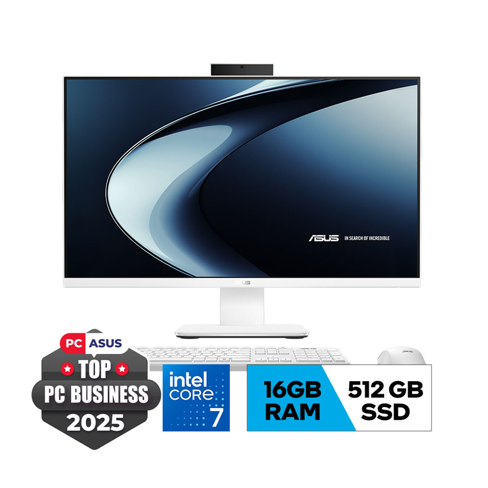 Máy tính để bàn All in one Asus V470VAK-WPE077W (Intel Core i7 13620H | 16GB | 512GB | Intel Graphic | 27 inch FHD | CAM/MIC | WF6E/BT/WL | KB&M | W11H | 2Y-OSS)