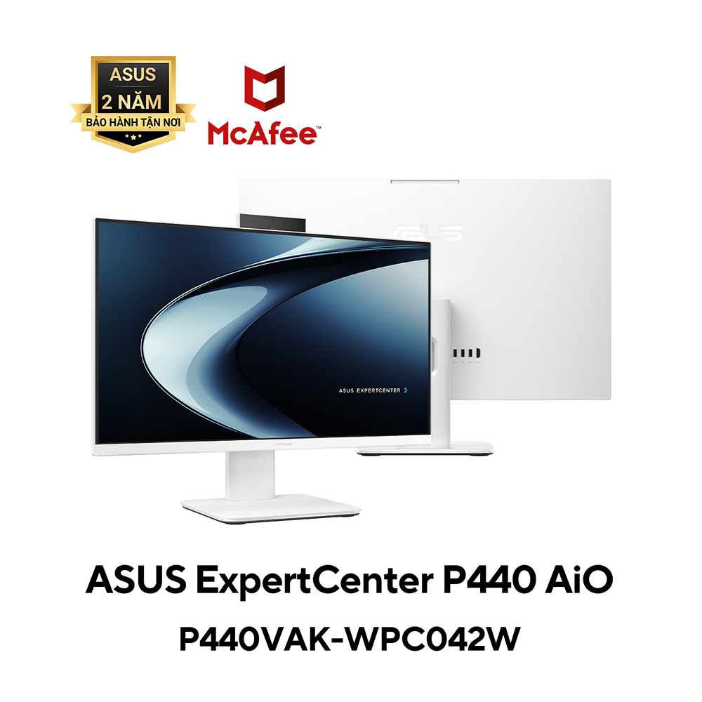 Máy tính để bàn All in one Asus P440VAK-WPC042W (Intel Core i3-1315U | 8GD5 | 512G-SSD | TPM | 23.8FHD | CAM/MIC | WF6E | BT/WL | KB &M | W11H | 2Y-OSS/TRẮNG)
