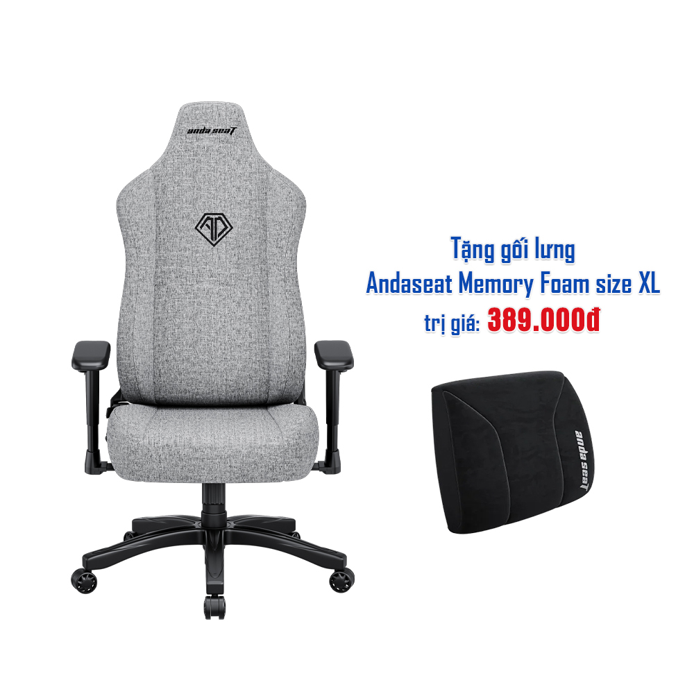 Ghế Gaming AndaSeat Novis Grey (bản Grey Fabric AD23-L-01-G-F)