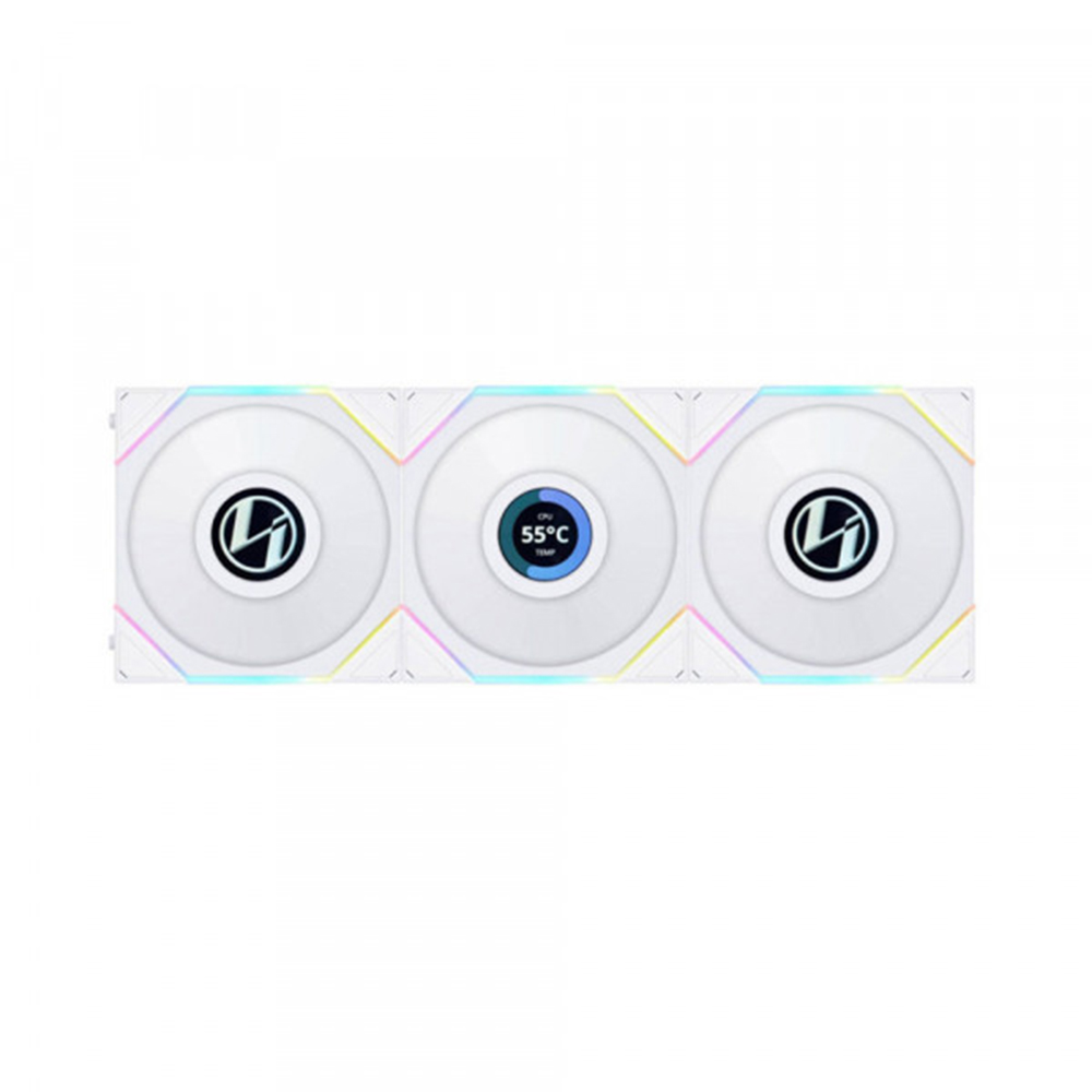 Quạt tản nhiệt máy tính Lian Li TL LCD Wireless 120-3 White - 12TLLCD1W3W