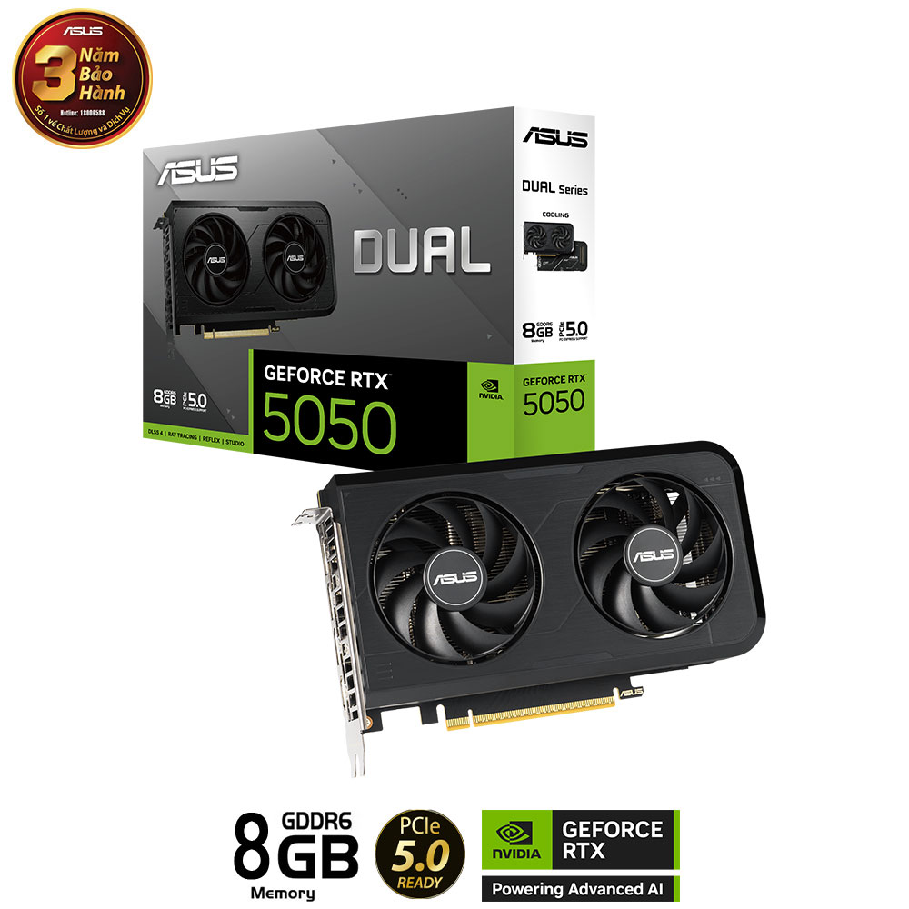 VGA ASUS Dual RTX 5050 8GB GDDR6 (DUAL-RTX5050-8G)