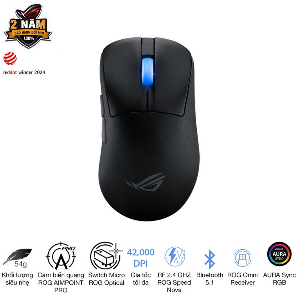 Chuột ASUS ROG Keris II Ace Wireless Black