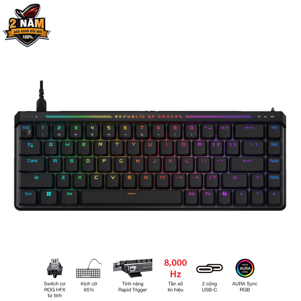 Bàn phím cơ Asus ROG Falchion Ace HFX Rapid Trigger