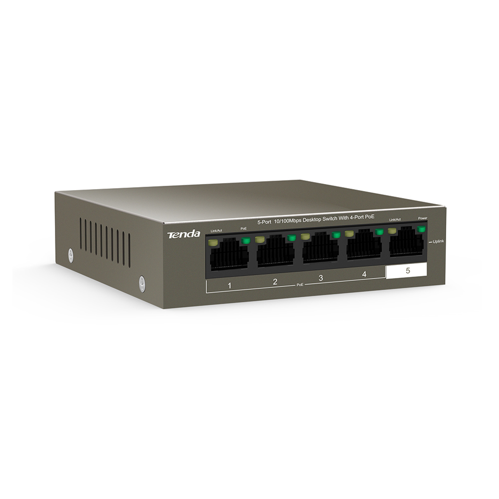 Switch PoE 10/100Mbps Tenda TEF1105P-4-63W