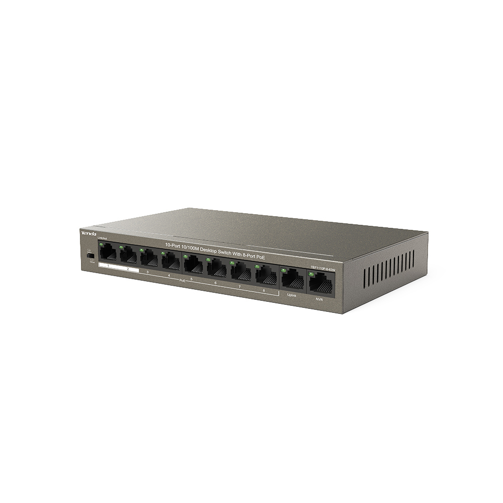 Switch PoE 10/100Mbps Tenda TEF1110P-8-63W
