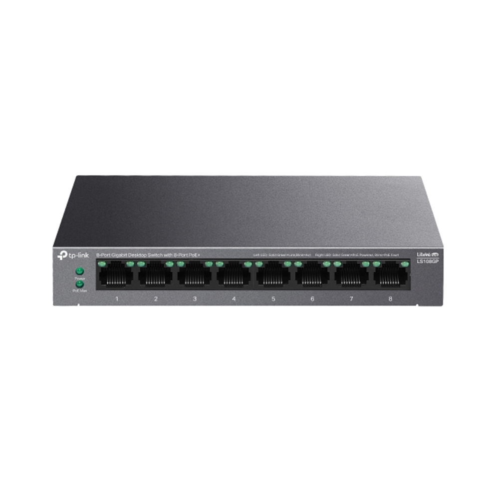 SWITCH ĐỂ BÀN GIGABIT 8 CỔNG VỚI 8 CỔNG POE+ LS108GP