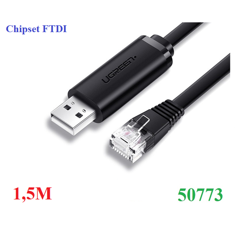 Cáp console USB to RJ45 Ugreen 50773 chiều dài 1.5m