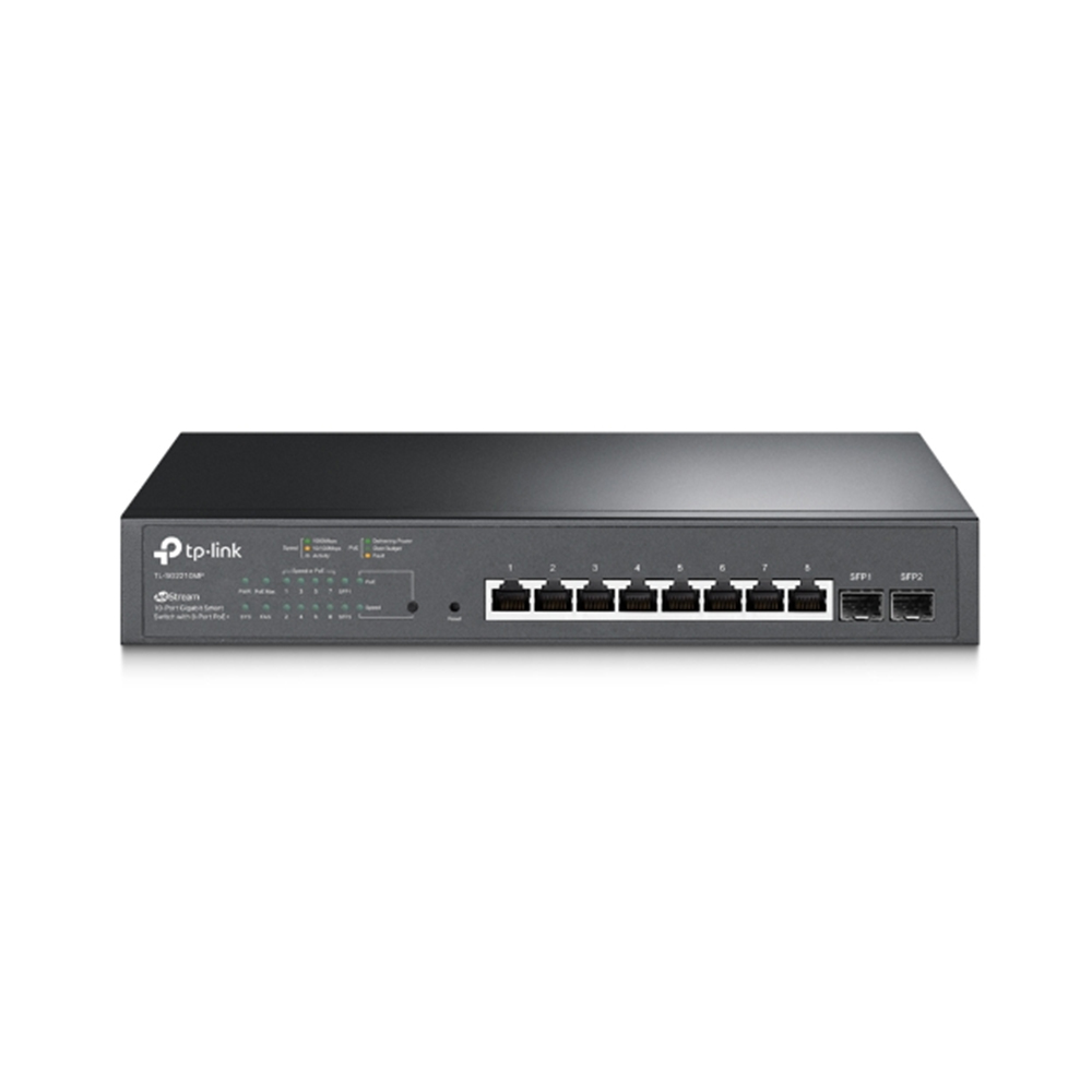 JETSTREAM 10-PORT GIGABIT SMART SWITCH WITH 8-PORT POE+ TL-SG2210MP
