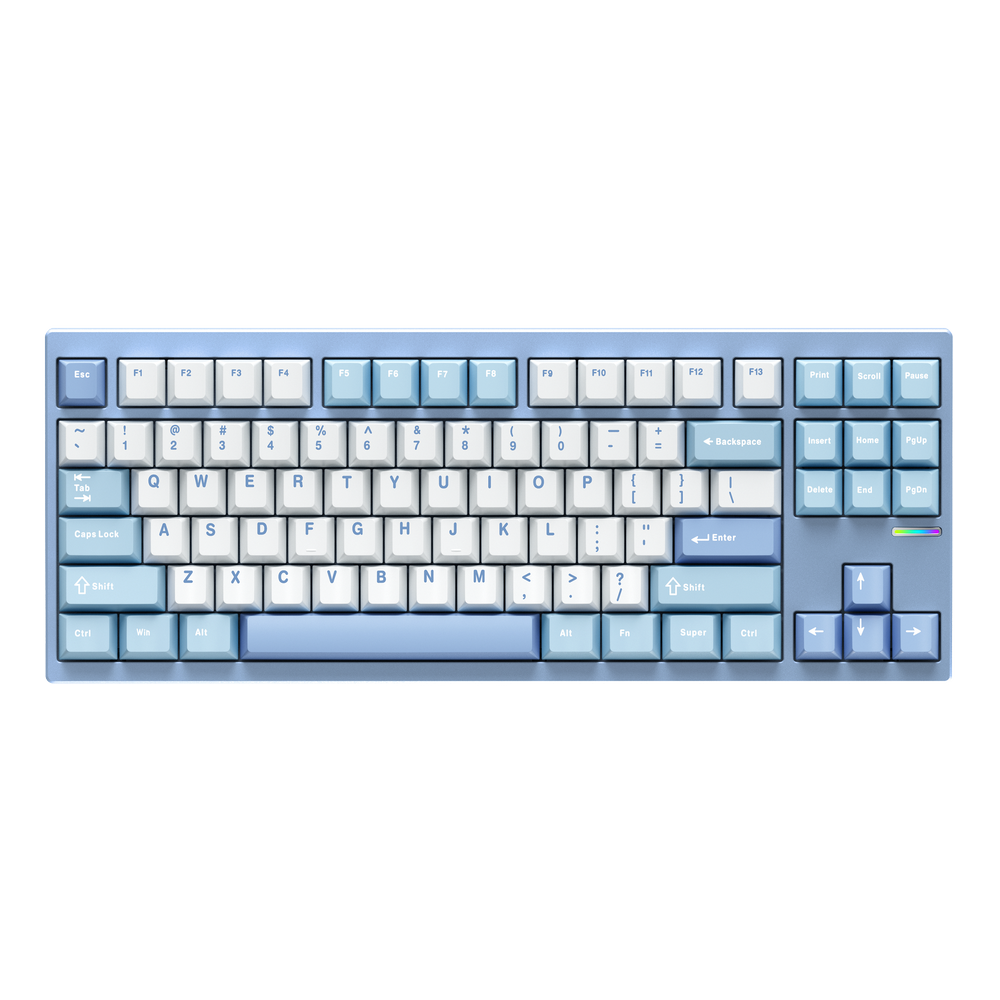 Bàn phím cơ MCHOSE GX87 Lite Blue Nano Spraying Matcha Latte Switch