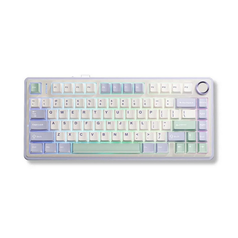 Bàn phím cơ AULA F75 3 Mode Snow Blue Outemu Silent Peach V3 switch
